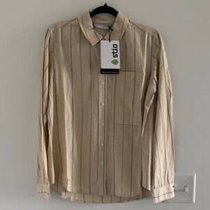 Stio Light Tan Striped women’s Shirt